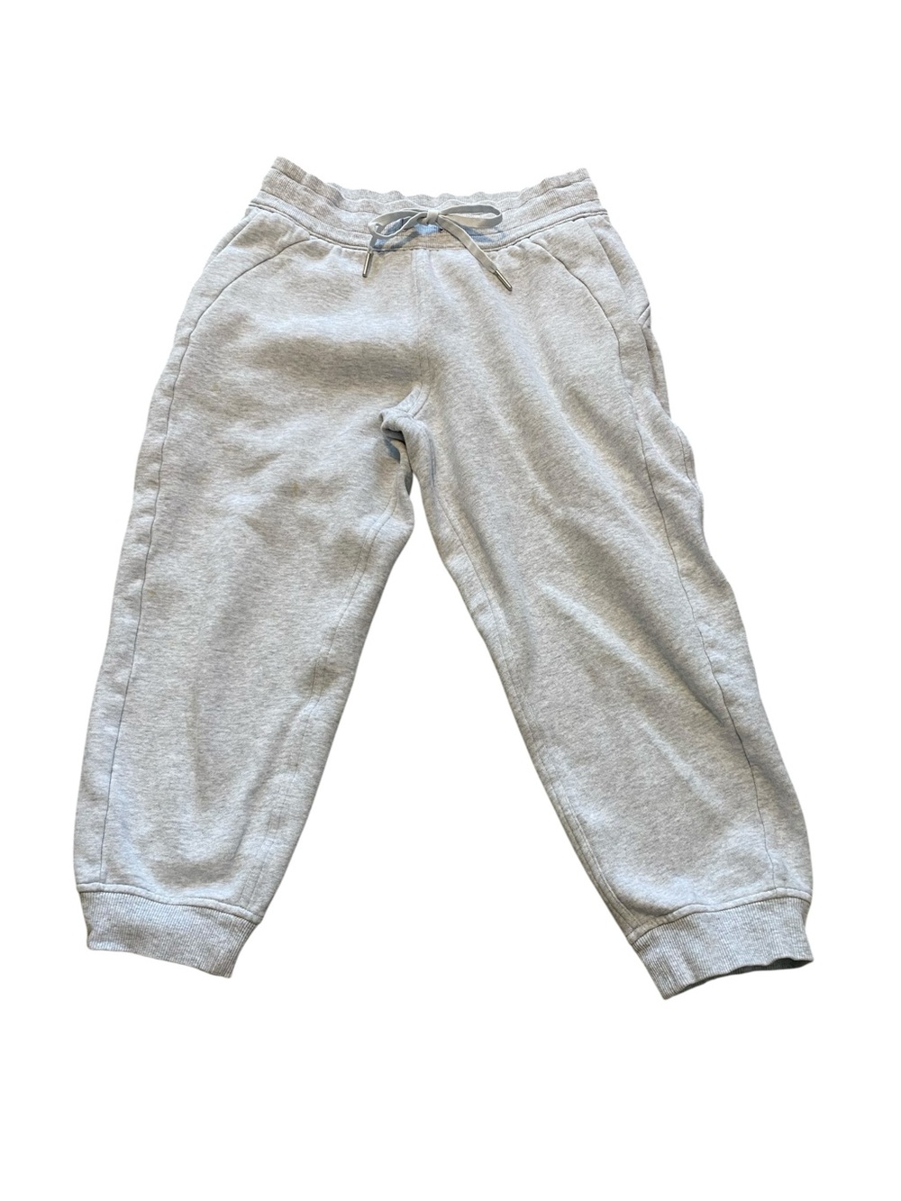 Women's Lululemon Athletica Gray Fleece Cropped Joggers Size 6